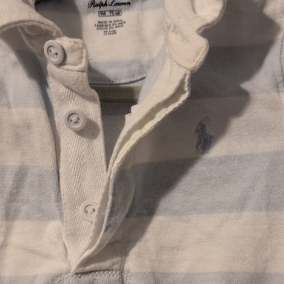 Ralph Lauren Blue and White Polo Shirt Classic Design - Picture 4 of 5